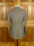 26/0581 vintage 1988 dege & sons savile row bespoke light brown donegal weave 3-piece tweed suit 38 long