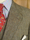 26/0581 vintage 1988 dege & sons savile row bespoke light brown donegal weave 3-piece tweed suit 38 long