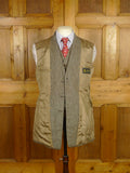 26/0581 vintage 1988 dege & sons savile row bespoke light brown donegal weave 3-piece tweed suit 38 long