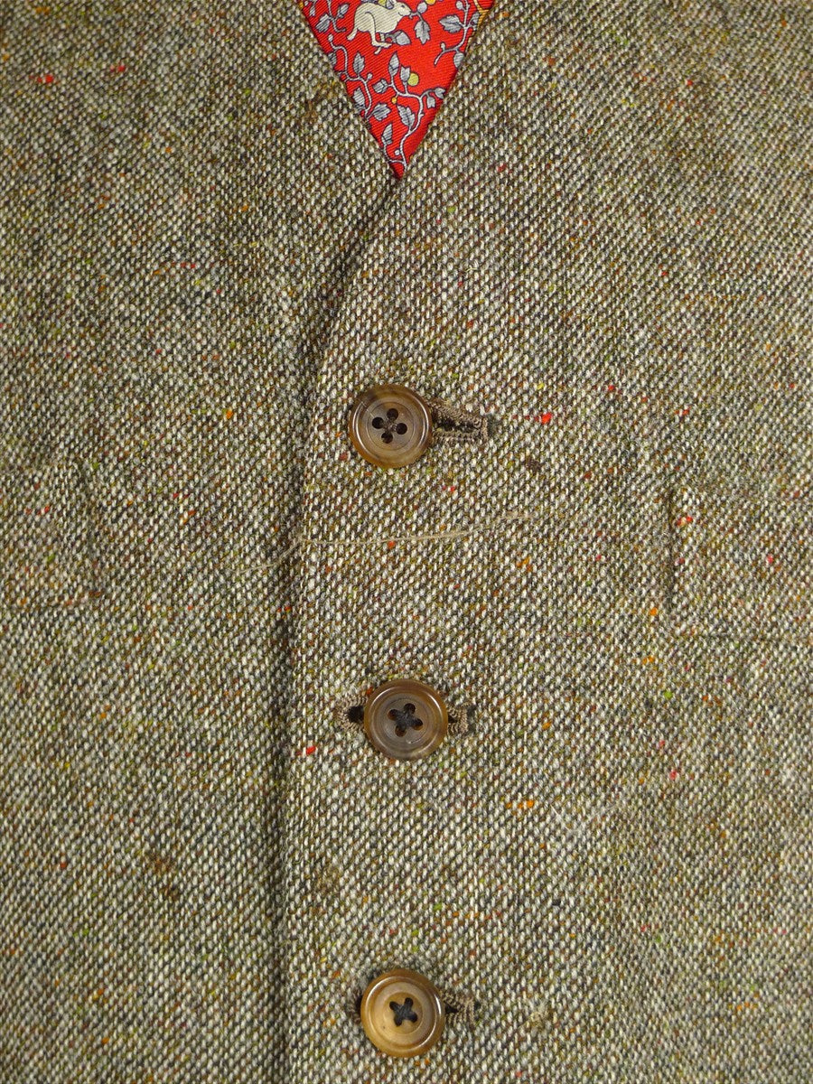 26/0581 vintage 1988 dege & sons savile row bespoke light brown donegal weave 3-piece tweed suit 38 long