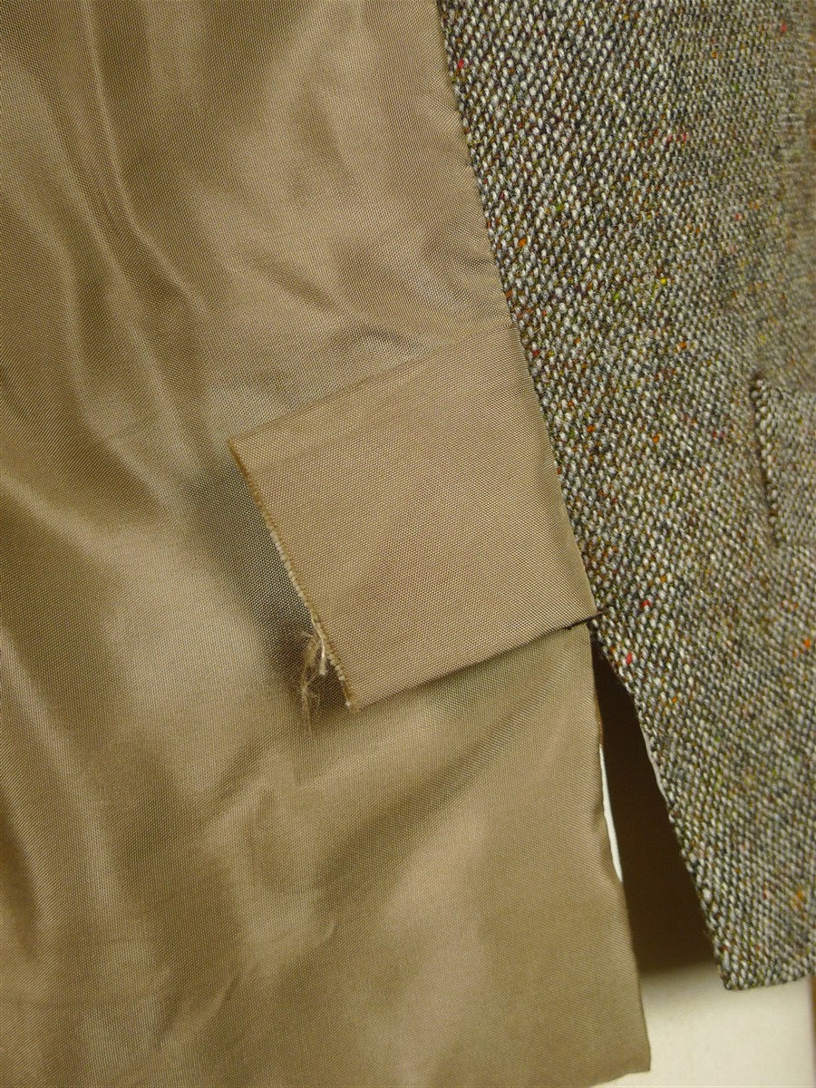 26/0581 vintage 1988 dege & sons savile row bespoke light brown donegal weave 3-piece tweed suit 38 long