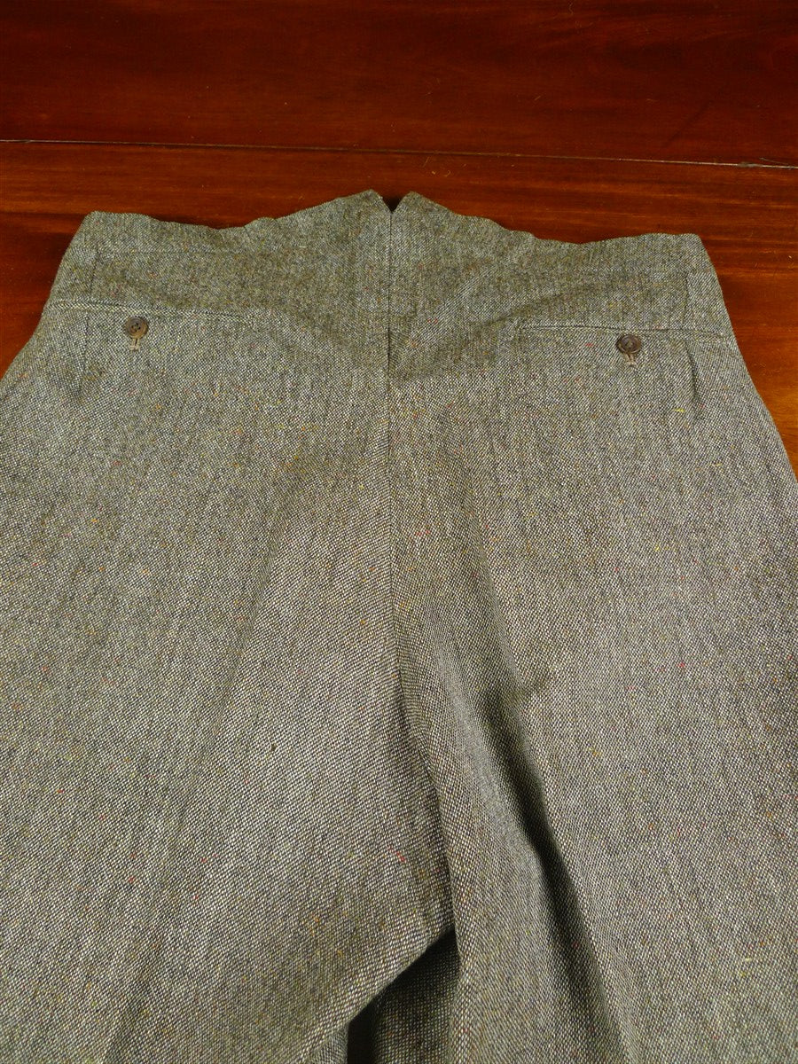 26/0581 vintage 1988 dege & sons savile row bespoke light brown donegal weave 3-piece tweed suit 38 long