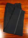 26/0584 vintage 1950s 1960s british high-rise black barathea wool evening trouser 33
