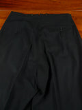 26/0584 vintage 1950s 1960s british high-rise black barathea wool evening trouser 33