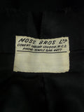 26/0584 vintage 1950s 1960s british high-rise black barathea wool evening trouser 33