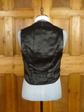 26/0585 vintage 1940s 1950s black barathea wool evening dress shawl waistcoat 39