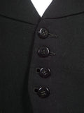 26/0585 vintage 1940s 1950s black barathea wool evening dress shawl waistcoat 39
