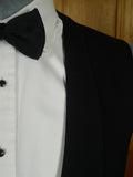 26/0585 vintage 1940s 1950s black barathea wool evening dress shawl waistcoat 39
