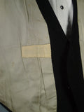 26/0585 vintage 1940s 1950s black barathea wool evening dress shawl waistcoat 39