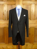 26/0591 immaculate 1986 dege & sons savile row bespoke black wool morning coat for royal ascot / weddings 38 regular to long