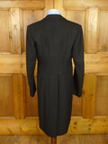26/0591 immaculate 1986 dege & sons savile row bespoke black wool morning coat for royal ascot / weddings 38 regular to long