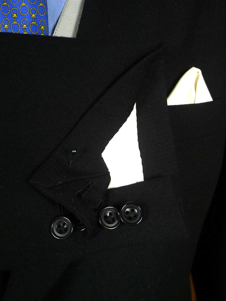 26/0591 immaculate 1986 dege & sons savile row bespoke black wool morning coat for royal ascot / weddings 38 regular to long
