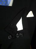 26/0591 immaculate 1986 dege & sons savile row bespoke black wool morning coat for royal ascot / weddings 38 regular to long