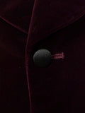 26/0601 beautiful 1973 vintage london bespoke burgundy silk-velvet shawl lapel dinner / smoking jacket 38 long
