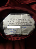 26/0601 beautiful 1973 vintage london bespoke burgundy silk-velvet shawl lapel dinner / smoking jacket 38 long