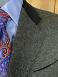 26/0605 immaculate 100% camelhair grey herringbone wool overcoat w/ velvet collar 42 regular