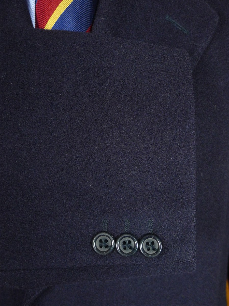 26/0613 vintage crombie navy blue wool fly-front overcoat coat 42-44 regular