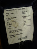 26/0613 vintage crombie navy blue wool fly-front overcoat coat 42-44 regular