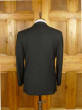 26/0599 vintage brioni canvassed black wool sb peak lapel dinner jacket w/ grosgrain silk facings 39-40 reg