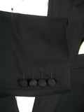 26/0599 vintage brioni canvassed black wool sb peak lapel dinner jacket w/ grosgrain silk facings 39-40 reg