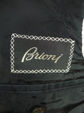 26/0599 vintage brioni canvassed black wool sb peak lapel dinner jacket w/ grosgrain silk facings 39-40 reg