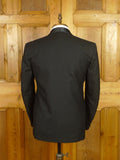 26/0600 vintage british black wool dinner jacket w/ silk shawl lapel 38 regular