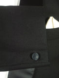 26/0600 vintage british black wool dinner jacket w/ silk shawl lapel 38 regular