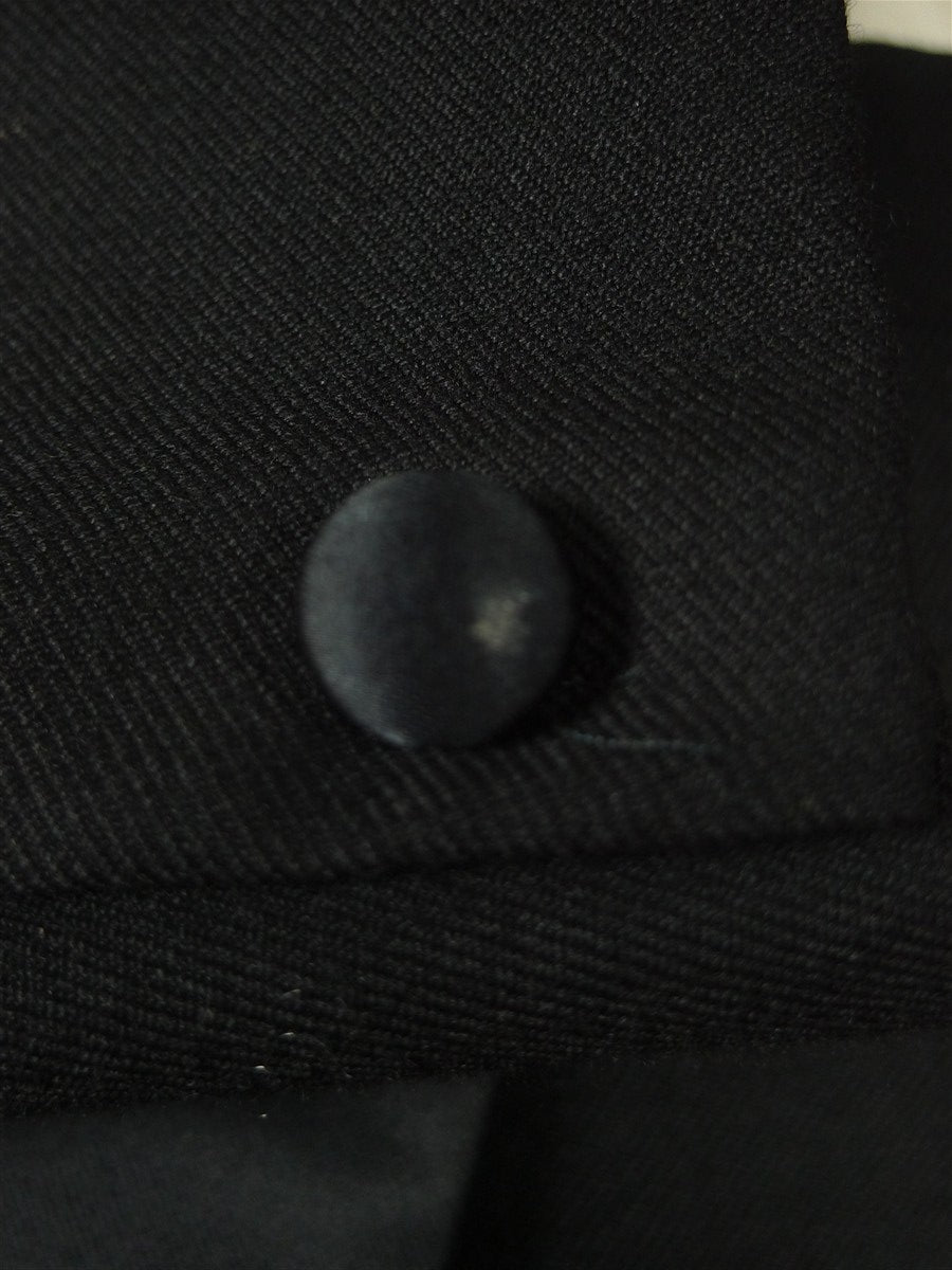 26/0600 vintage british black wool dinner jacket w/ silk shawl lapel 38 regular