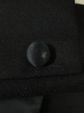 26/0600 vintage british black wool dinner jacket w/ silk shawl lapel 38 regular
