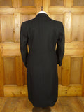 26/0609 fabulous genuine 1940s vintage extra-heavy charcoal grey full-length d/b wool 'king coat' overcoat 40