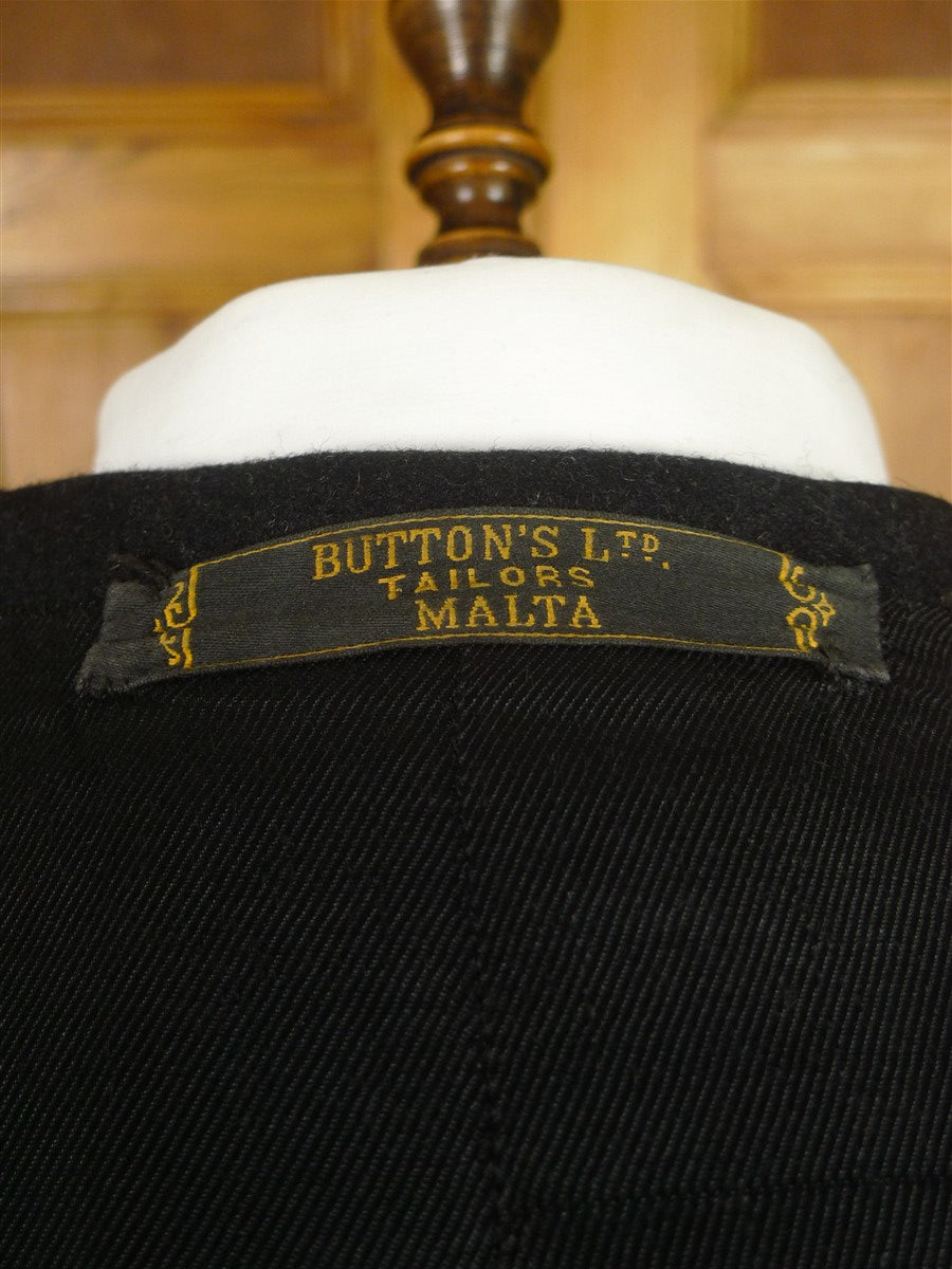 26/0609 fabulous genuine 1940s vintage extra-heavy charcoal grey full-length d/b wool 'king coat' overcoat 40
