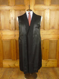 26/0609 fabulous genuine 1940s vintage extra-heavy charcoal grey full-length d/b wool 'king coat' overcoat 40