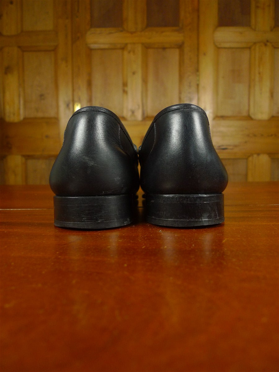 26/0618 john spencer black leather horse-bit loafer uk 9