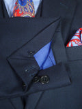 26/0621 stanley ley city of london navy blue birdseye weave wool 3-piece suit 42 regular