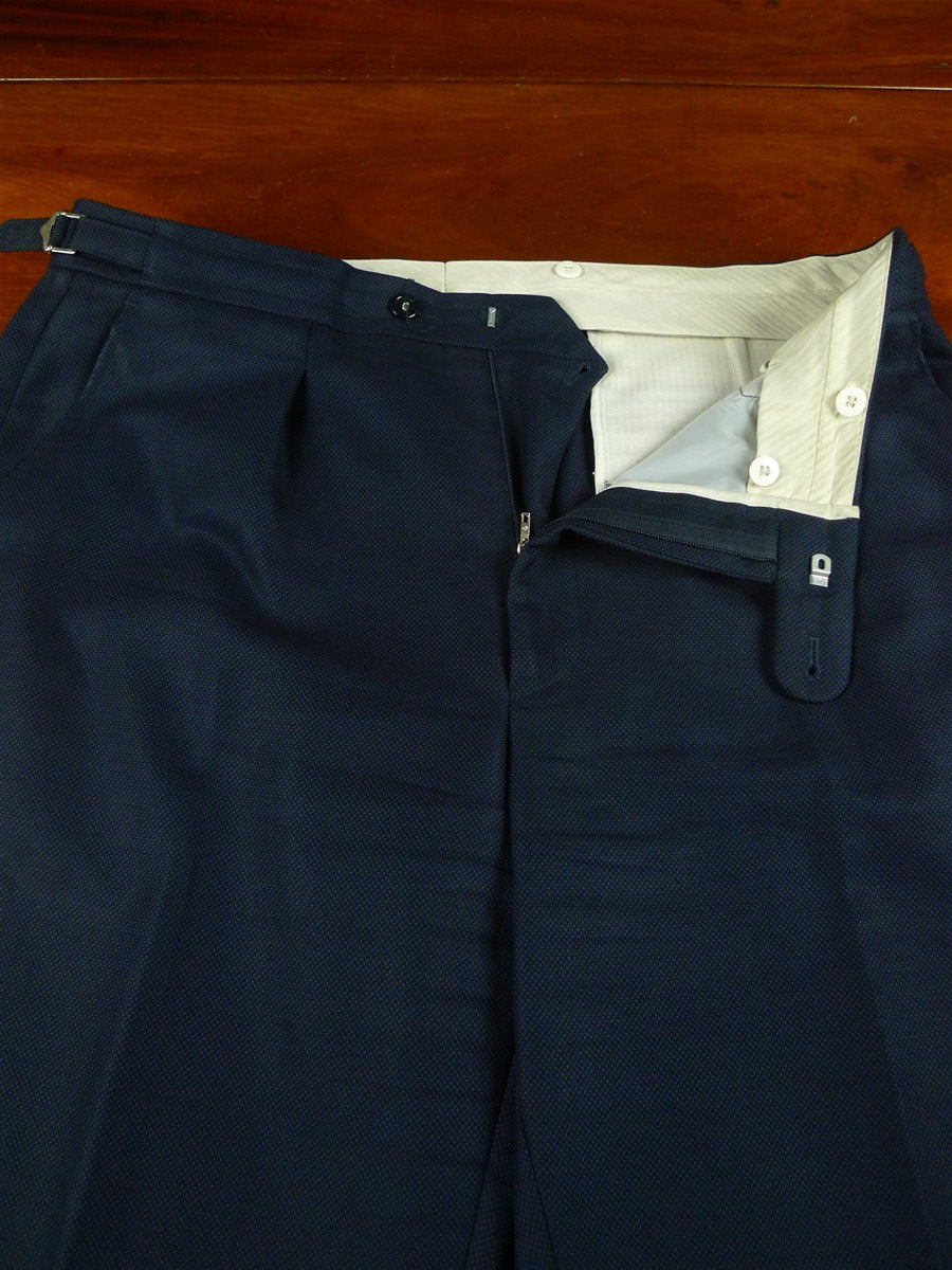 26/0621 stanley ley city of london navy blue birdseye weave wool 3-piece suit 42 regular