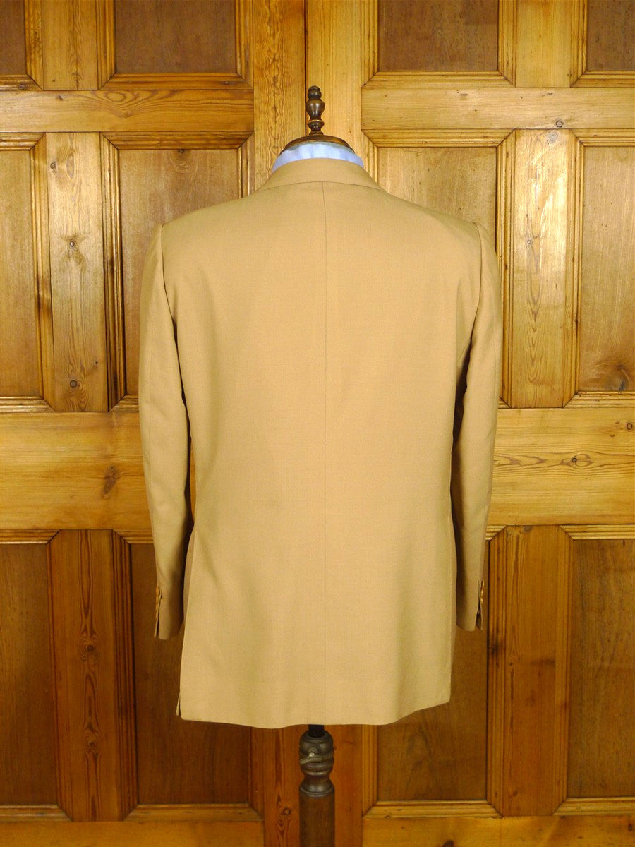 26/0634 madrid 1991 bespoke canvassed tan brown worsted suit 44 regular