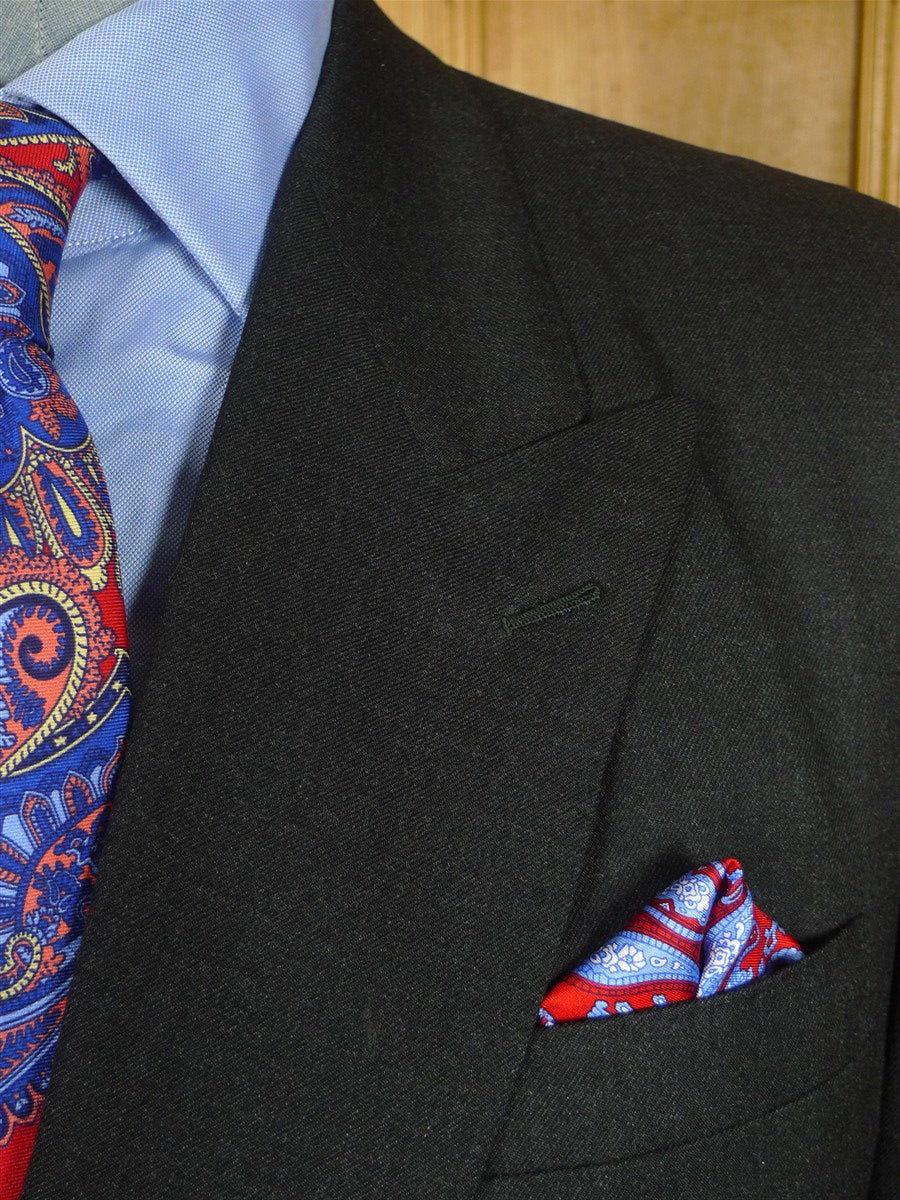 26/0635 madrid 1989 bespoke canvassed 90% merino wool & 10% cashmere grey d/b suit 44-45 regular