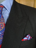 26/0635 madrid 1989 bespoke canvassed 90% merino wool & 10% cashmere grey d/b suit 44-45 regular