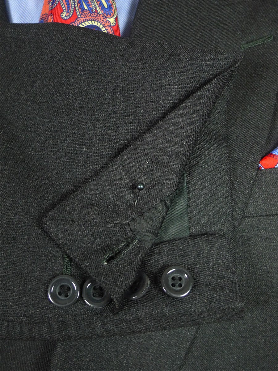 26/0635 madrid 1989 bespoke canvassed 90% merino wool & 10% cashmere grey d/b suit 44-45 regular