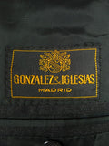 26/0635 madrid 1989 bespoke canvassed 90% merino wool & 10% cashmere grey d/b suit 44-45 regular