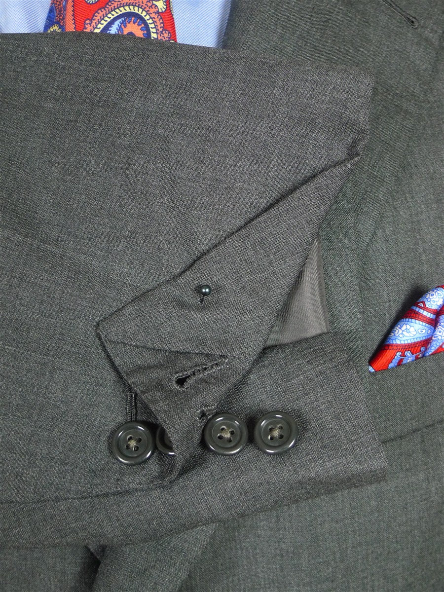 26/0636 immaculate 2002 madrid bespoke canvassed holland & sherry wool grey suit 46 regular