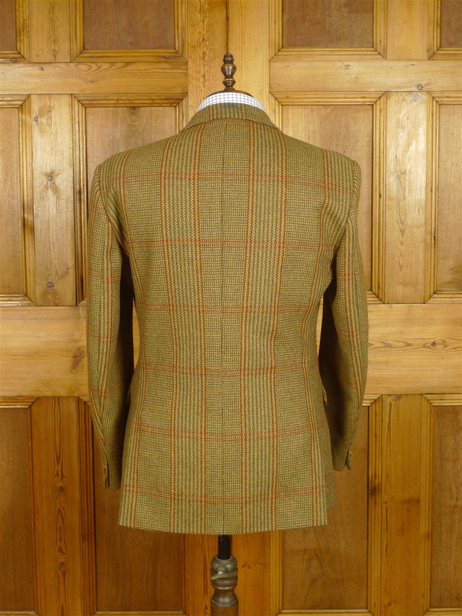 26/0642 vintage p&j haggart of aberfeldy brown glen check heavyweight tweed jacket 42 regular