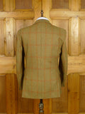 26/0642 vintage p&j haggart of aberfeldy brown glen check heavyweight tweed jacket 42 regular