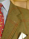 26/0642 vintage p&j haggart of aberfeldy brown glen check heavyweight tweed jacket 42 regular