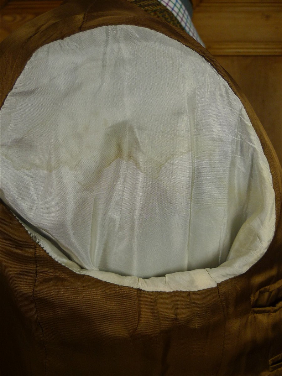 26/0642 vintage p&j haggart of aberfeldy brown glen check heavyweight tweed jacket 42 regular