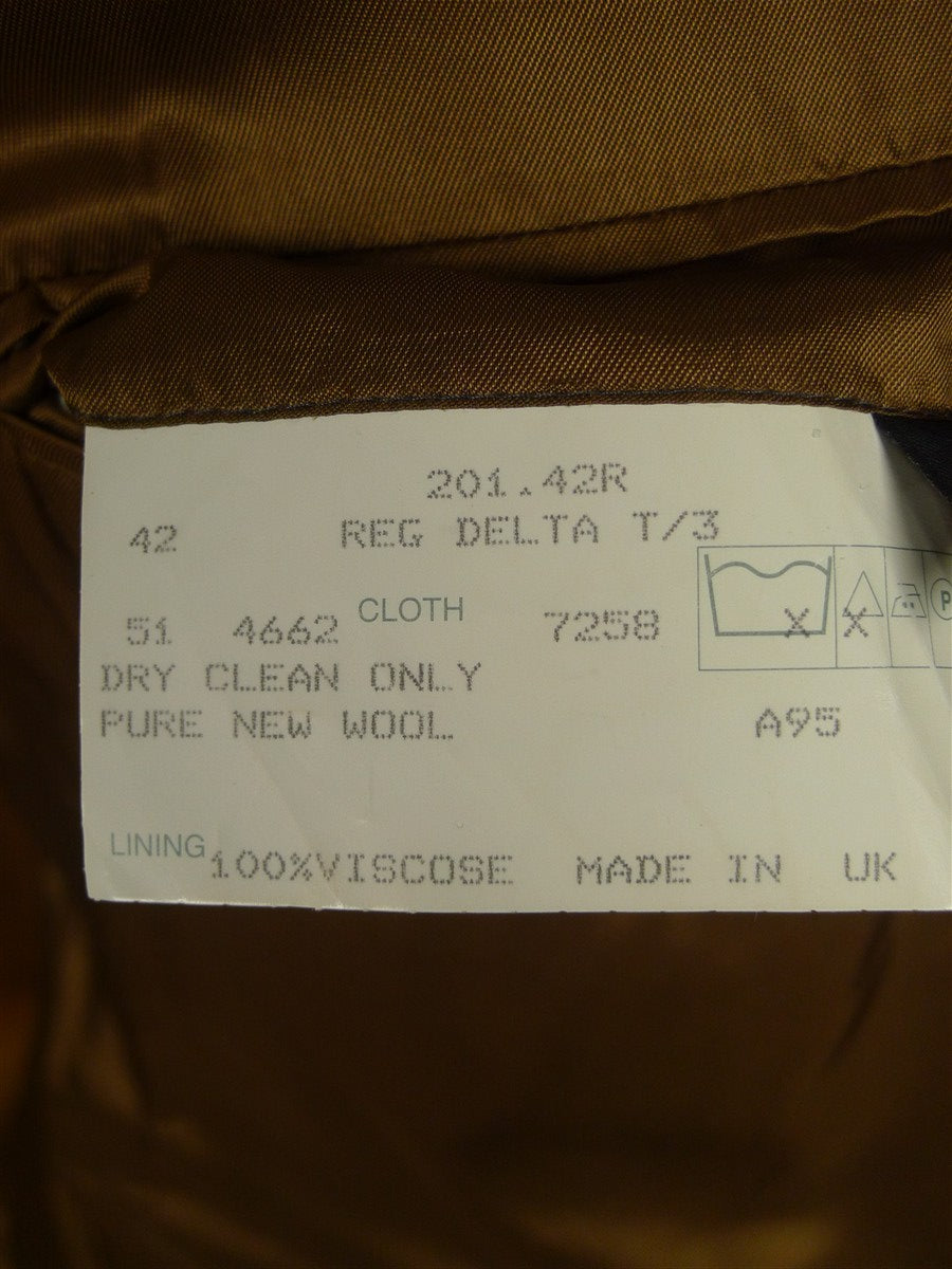 26/0642 vintage p&j haggart of aberfeldy brown glen check heavyweight tweed jacket 42 regular