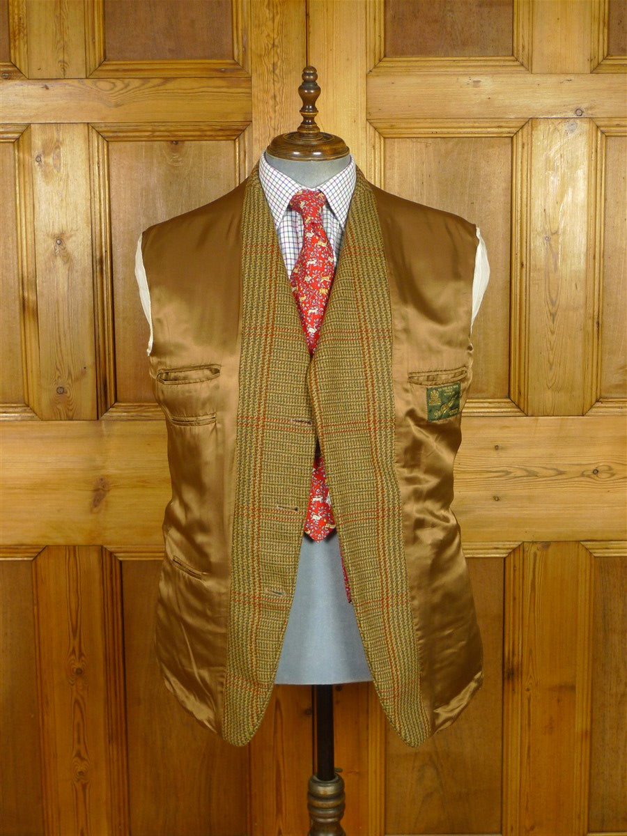 26/0642 vintage p&j haggart of aberfeldy brown glen check heavyweight tweed jacket 42 regular