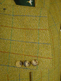 26/0643 immaculate bladen supasax 100% lambswool graph check herringbone tweed jacket 46 regular