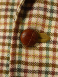 26/0646 beautiful nearly new daks wool & 10% cashmere gun check country sports jacket w/ suede facings 40 regular