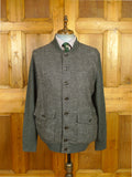 26/0648 immaculate hackett 100% merino wool gun check cardigan xxl